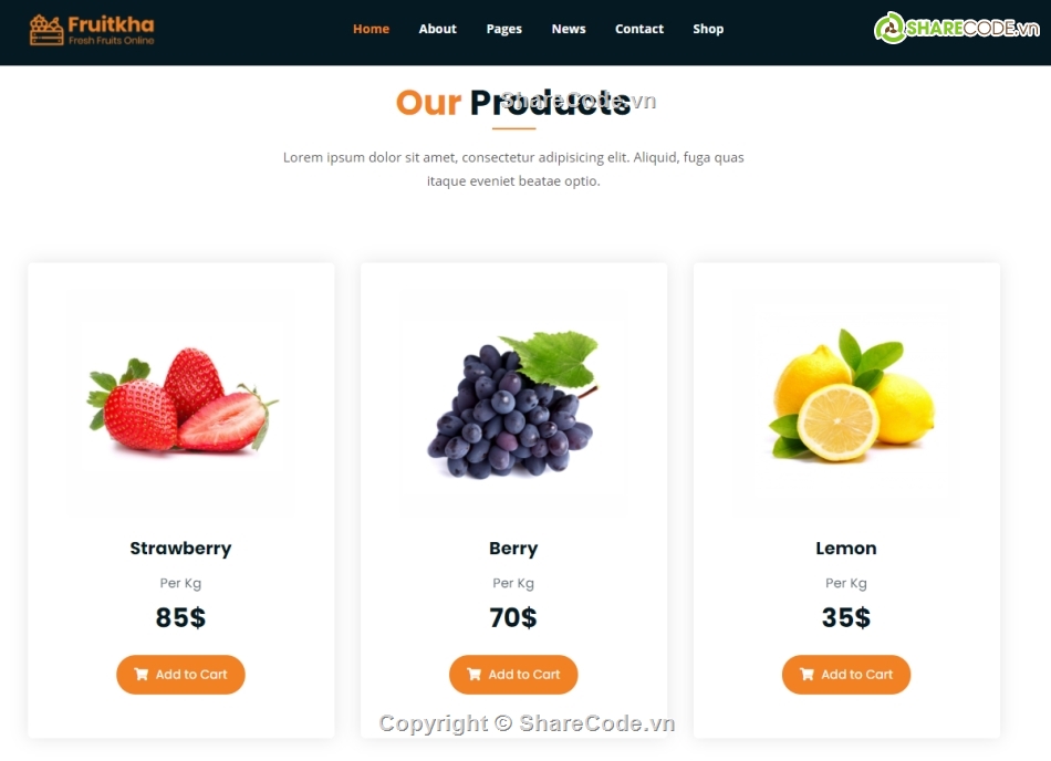 Template website mua bán nông sản,Template website bán nông sản sạch,Template website giới thiệu nông sản,Template website rau củ quả,Code website thực phẩm rau quả