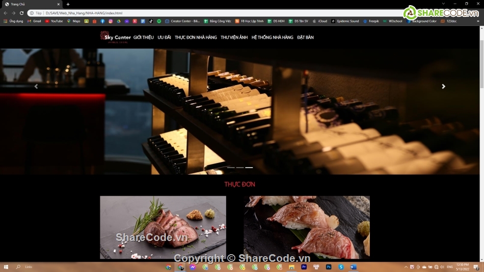 website bán hàng,code html,đồ án web nhà hàng ẩm thực,Website nhà hàng thực phẩm