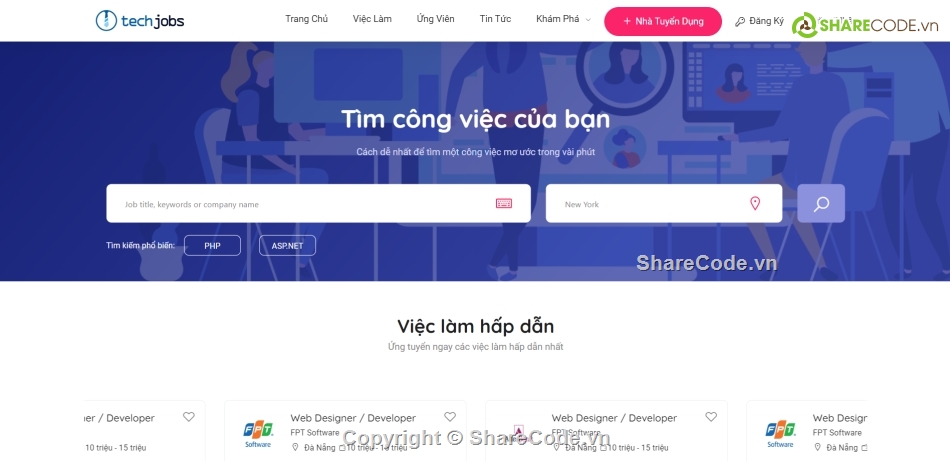 Template web tìm việc,website tìm việc làm,website tìm việc,HTML web tìm việc