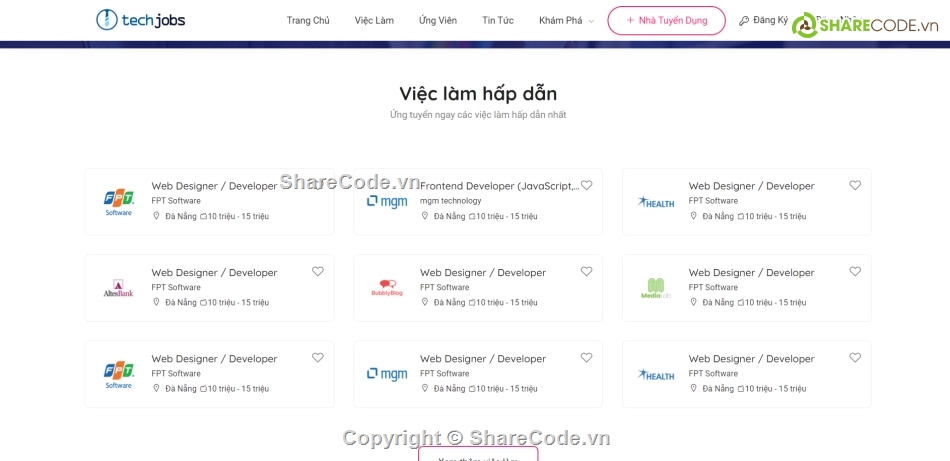 Template web tìm việc,website tìm việc làm,website tìm việc,HTML web tìm việc