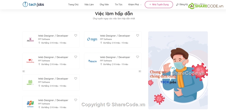 Template web tìm việc,website tìm việc làm,website tìm việc,HTML web tìm việc