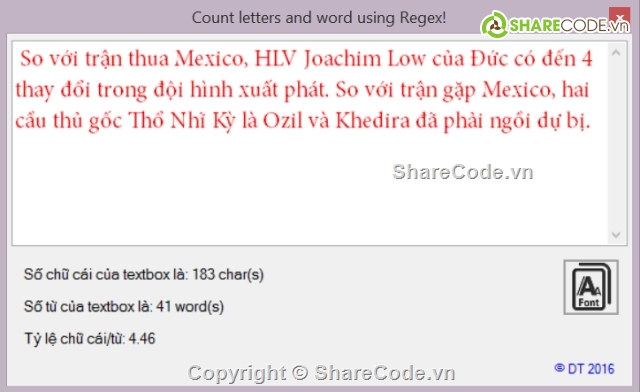 regular expresion,textbox c#,đếm từ,đếm chữ cái,xử lý chuỗi,biểu thức chính quy