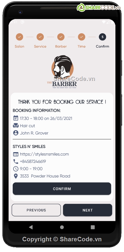 androi,barber,cắt tóc