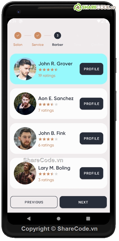 androi,barber,cắt tóc