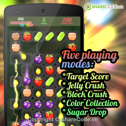 kim cuong,Berry Match-Three Engine,hoa qua,game Kim Cương,Berry Match Three 3