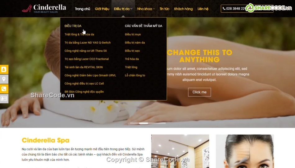 Full code website spa,code dịch vụ spa,code web spa