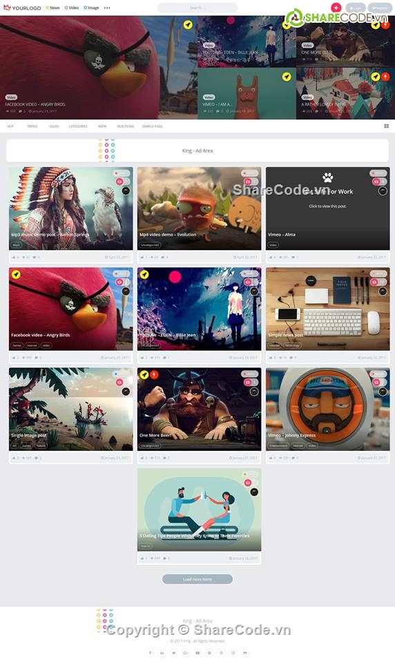 King - WordPress Viral Theme,Theme King V1.9.1,code web mạng xã hội,King WordPress Theme