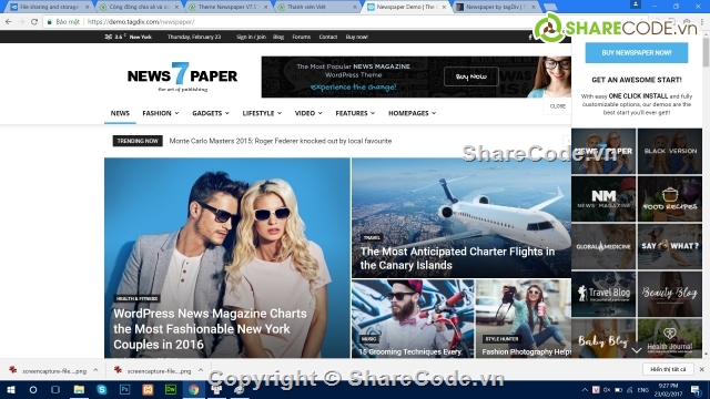 wordpress theme,wordpress,web tin tức,Theme Newspaper,Giao diện đẹp,Theme website tin tức