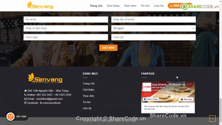 Full code bán hàng,Code website cửa hàng,code web nhà hàng,code nhà hàng,Theme nhà hàng Sen Vàng