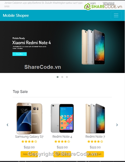 Shop Mobile,website bán điện thoại,web bán di động