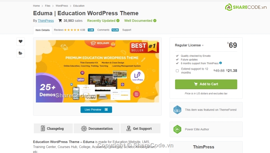 theme khóa học wordpress,web Eduma,web theme Eduma,Code web khóa học,Theme web khóa học