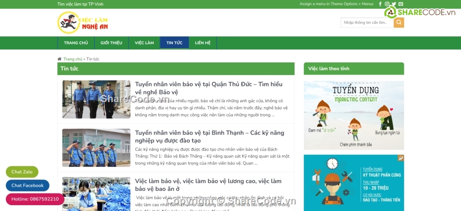 theme việc làm,theme tuyển dụng,wordpress tuyển dụng