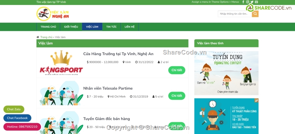 theme việc làm,theme tuyển dụng,wordpress tuyển dụng