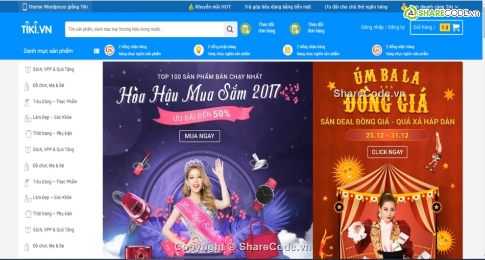 Theme bán hàng WordPress,bán hàng điện tử,Wordpress thương mại điện tử,sàn thương mại điện tử,code thương mại điện tử