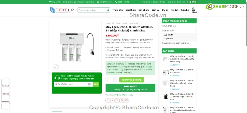 theme WordPress bán máy lọc khí,giao diện bán thiết bị lọc không khí,theme WordPress chuẩn SEO  giao diện WordPress đẹp