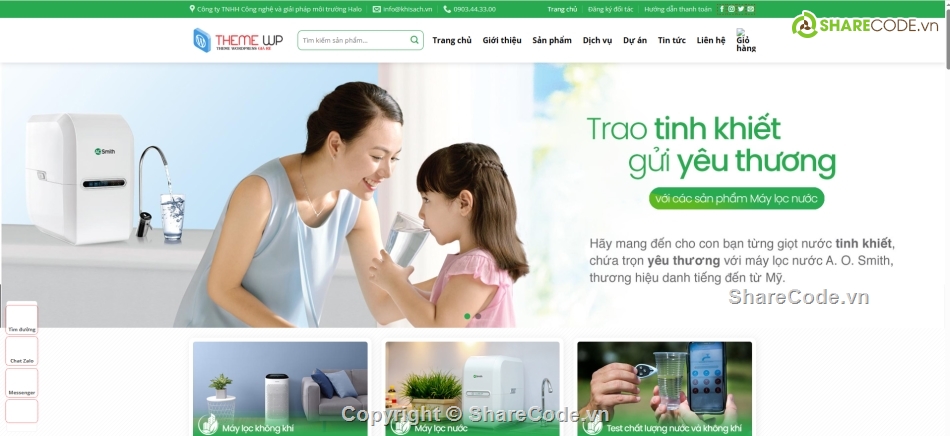 theme WordPress bán máy lọc khí,giao diện bán thiết bị lọc không khí,theme WordPress chuẩn SEO  giao diện WordPress đẹp