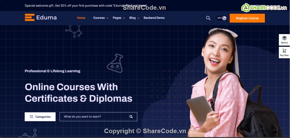 theme wordpress,theme eduma,eduma,bán khóa học,bán hàng,khóa học