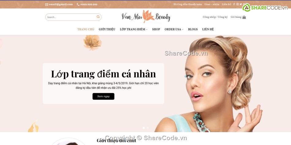 theme wordpress,web bán trang điểm,website mĩ phẩm