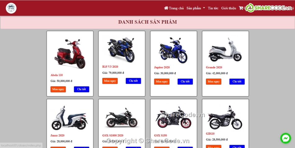 Website bán xe máy,Code website bán xe máy php,website bán xe máy php,Code web bán xe máy bootstrap