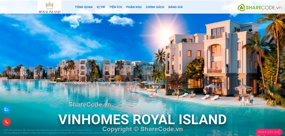 landingpage dự án bất động sản,Vinhomes Royal Island,website bất động sản