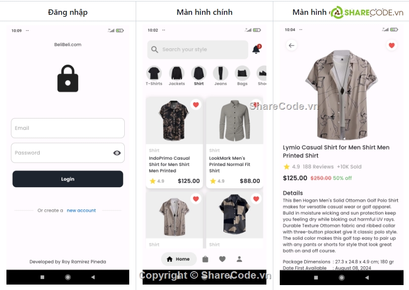 Thương mại điện tử,Đồ án Thương mại điện tử,website điện tử,flutter