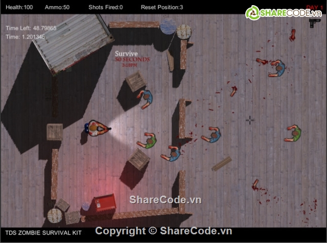 Top Down Shooter,Unity Game,Zombie Survival KIT,Survival Shooter