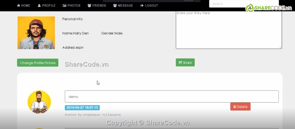 mạng xã hội,code PHP giao diện đẹp,giao diện cực đẹp