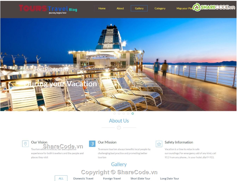 Du lịch,đơn giản,website PHP đơn giản