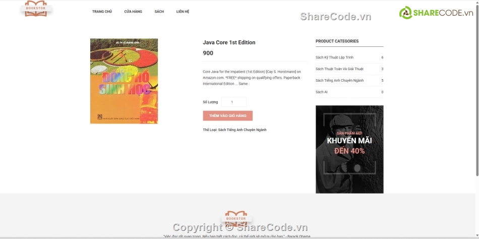 web bán sách,đơn giản,web sách