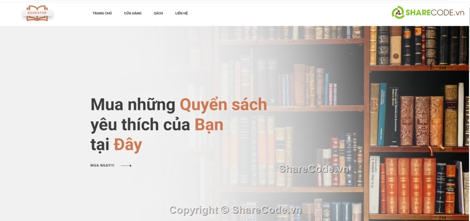 web bán sách,đơn giản,web sách