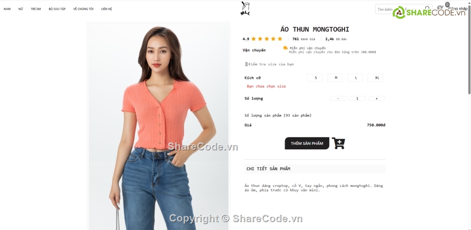 web sản phẩm,web bán thời trang,web bán sản phẩm