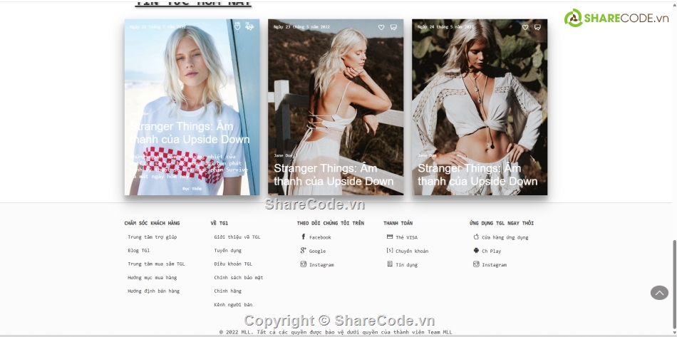 web sản phẩm,web bán thời trang,web bán sản phẩm