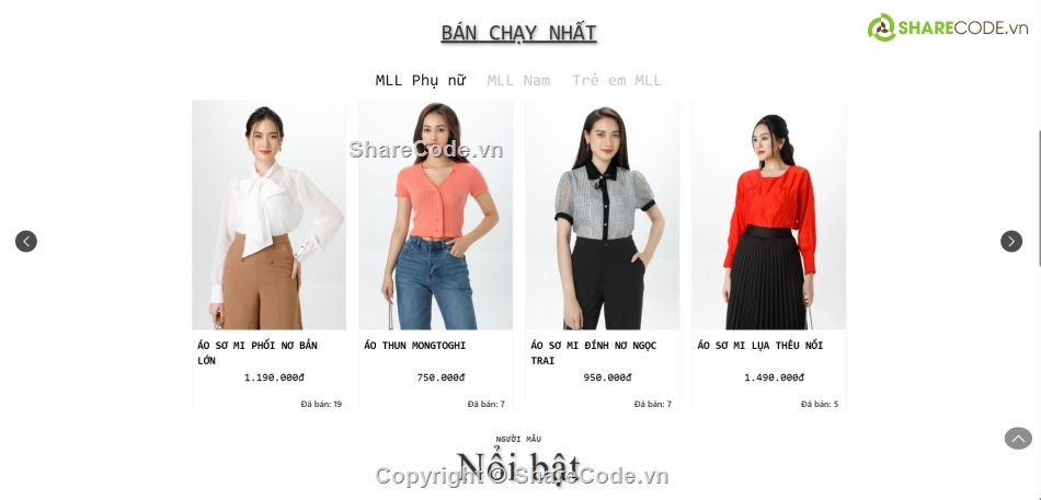 web sản phẩm,web bán thời trang,web bán sản phẩm