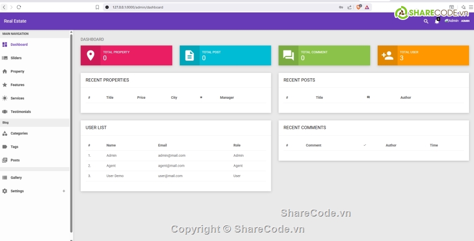 web bất động sản,Laravel,web