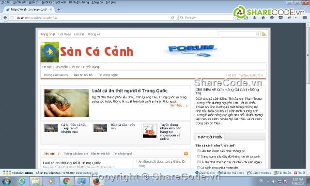 web cá cảnh,thủy sinh,giới thiệu công ty,giơi thiệu cửa hàng,code nukeviet