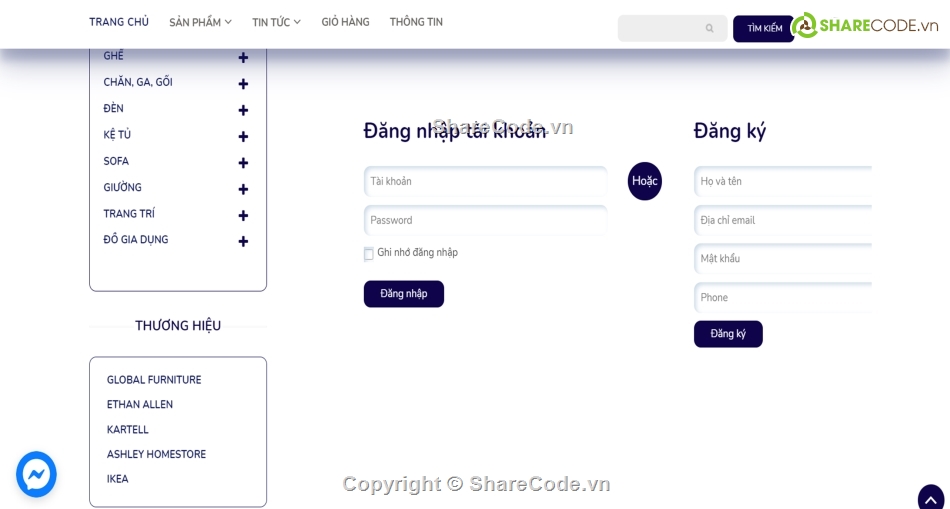 web,nội thất,thương mại,web thương mại điện tử