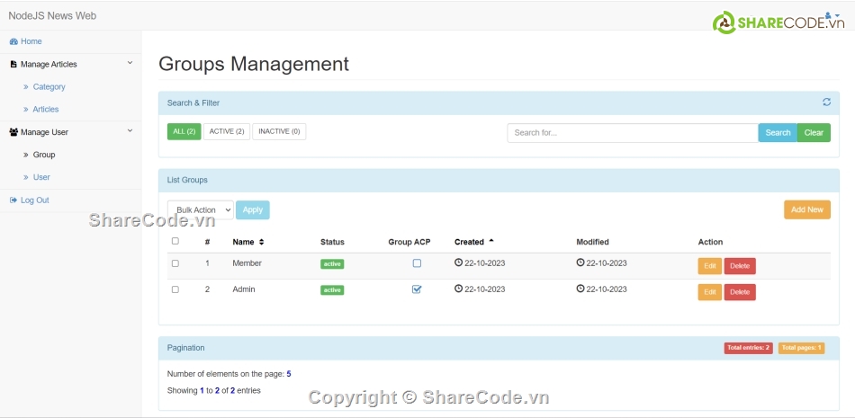 web tin tức,web,tin tức,nodejs