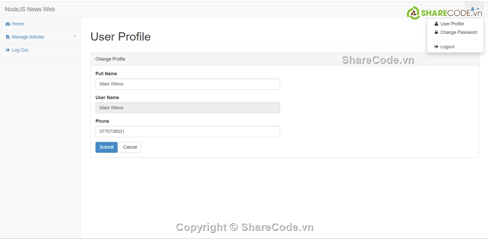 web tin tức,web,tin tức,nodejs