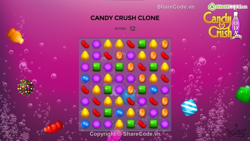 javascript,trò chơi,candy crush