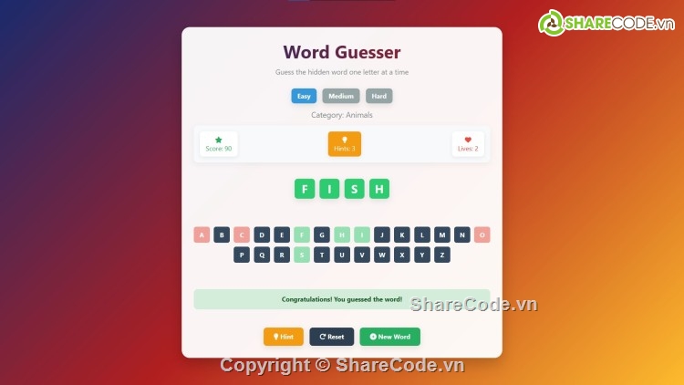 Trò chơi đoán số,đoán từ,game đoán từ