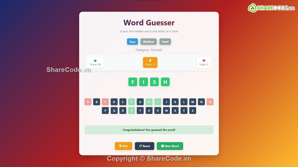 Trò chơi đoán số,đoán từ,game đoán từ
