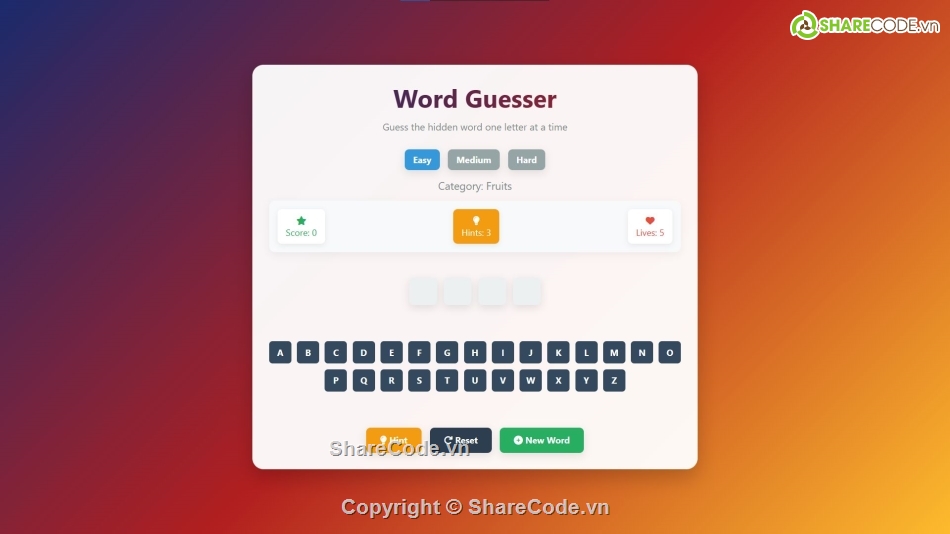 Trò chơi đoán số,đoán từ,game đoán từ