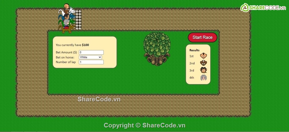 Trò chơi đua xe,đua ngựa,javascript