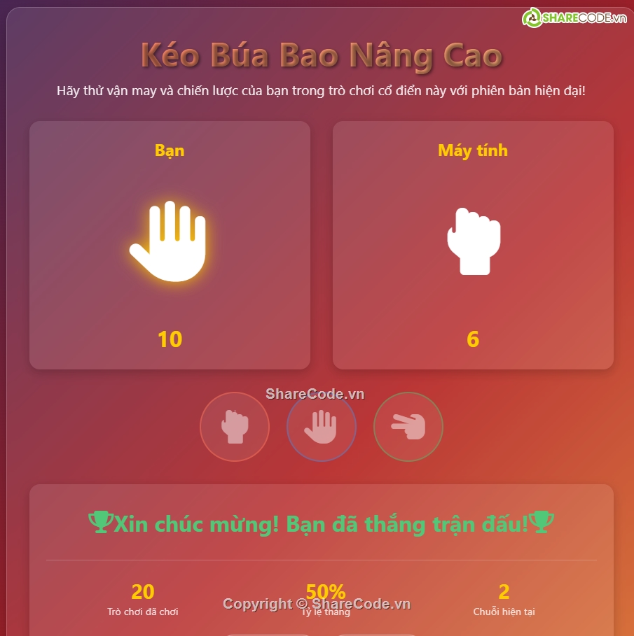 kéo búa bao,game đơn giản,javascript
