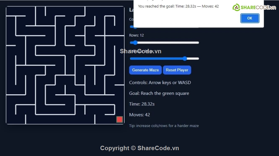 code mê cung,game mê cung,code hay