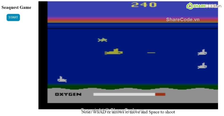 Trò chơi java,code game,Seaquest Atari