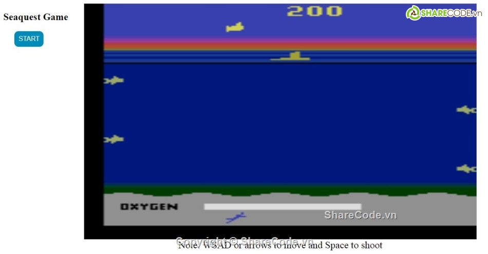 Trò chơi java,code game,Seaquest Atari