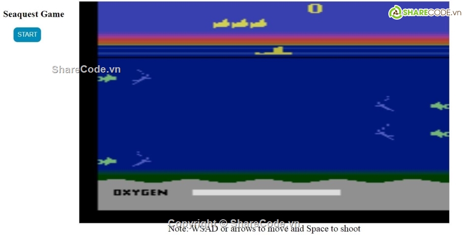Trò chơi java,code game,Seaquest Atari