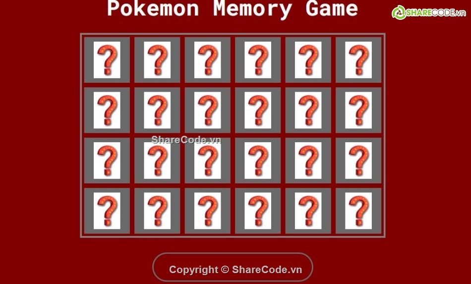 game trí nhớ,Luyện trí nhớ,game pokemon