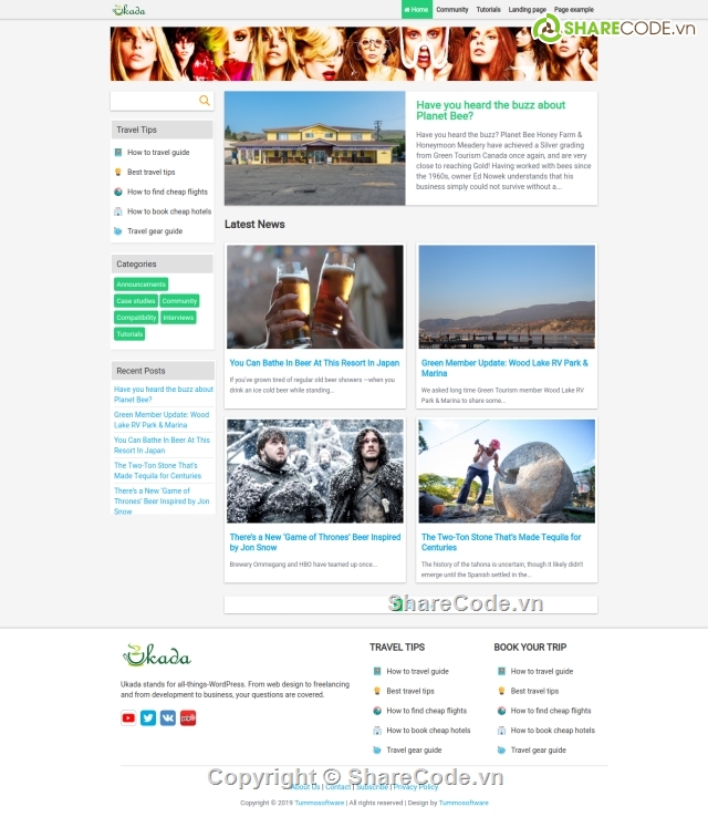 ukada,tummosoft,theme wordpress,theme Ukada